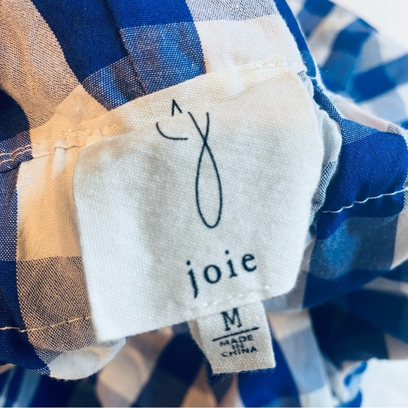Joie Blue and White Checkered Pants - Picture 5 of 6
